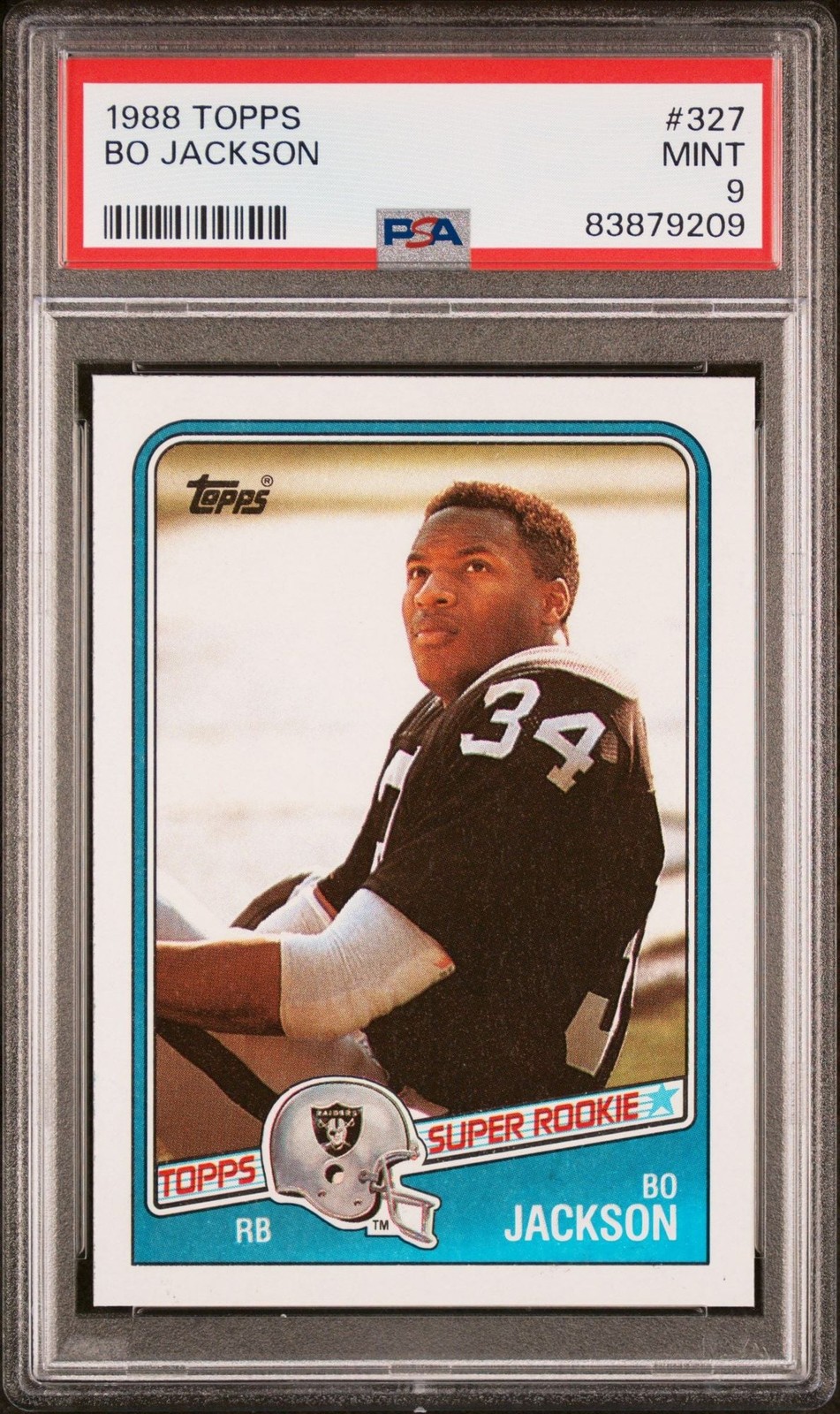 Graded 1988 Topps Super Rookie Bo Jackson #327 Rookie RC Card PSA 9 Graded 1988 Topps Super Rookie Bo Jackson #327 Rookie RC Card PSA 9