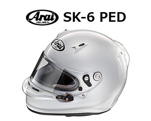 Arai SK-6 PED Full Face Helmet L Size 59-60cm Kart Competition Model White New Arai SK-6 PED Full Face Helmet L Size 59-60cm Kart Competition Model White New