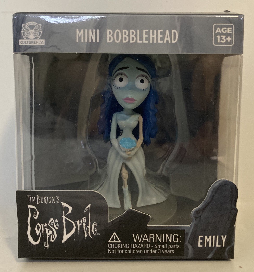 NIB CultureFly Corpse Bride Emily Wedding 3.25” Mini Bobblehead SAME DAY SHIP NIB CultureFly Corpse Bride Emily Wedding 3.25” Mini Bobblehead SAME DAY SHIP