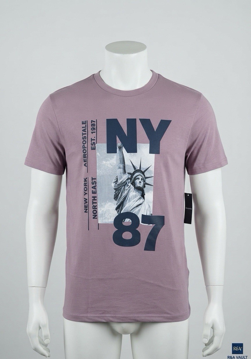 Aéropostale Men\'s NY 87 Statue of Liberty Graphic Heavyweight T-Shirt Size M Aéropostale Men\'s NY 87 Statue of Liberty Graphic Heavyweight T-Shirt Size M