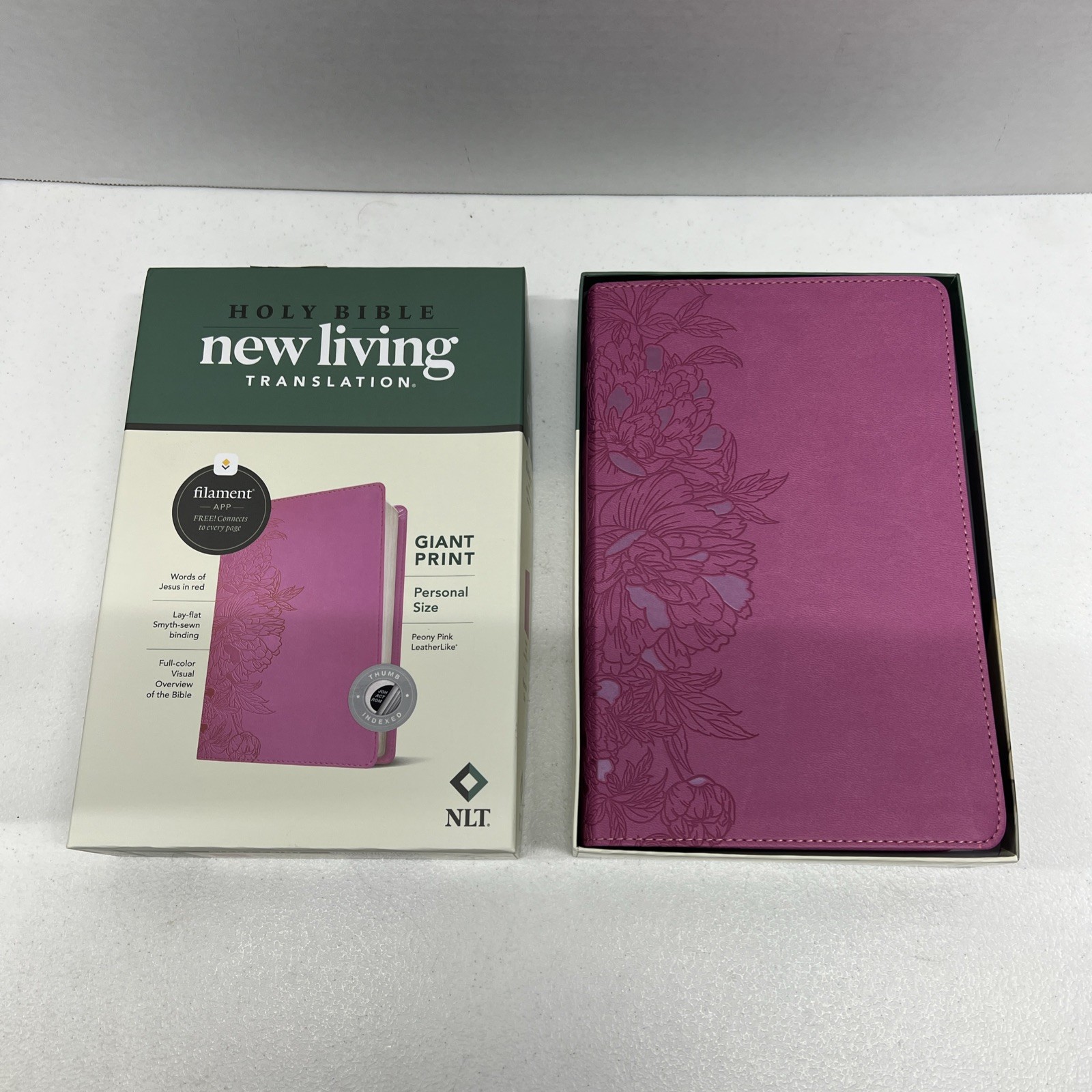 NLT Personal Size Giant Print Bible, Filament Edition, Pink by Tyndale (English) NLT Personal Size Giant Print Bible, Filament Edition, Pink by Tyndale (English)