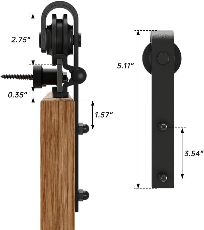 4-20FT Sliding Barn Door Hardware Closet Track Kit for Single/Double/Bypass Door