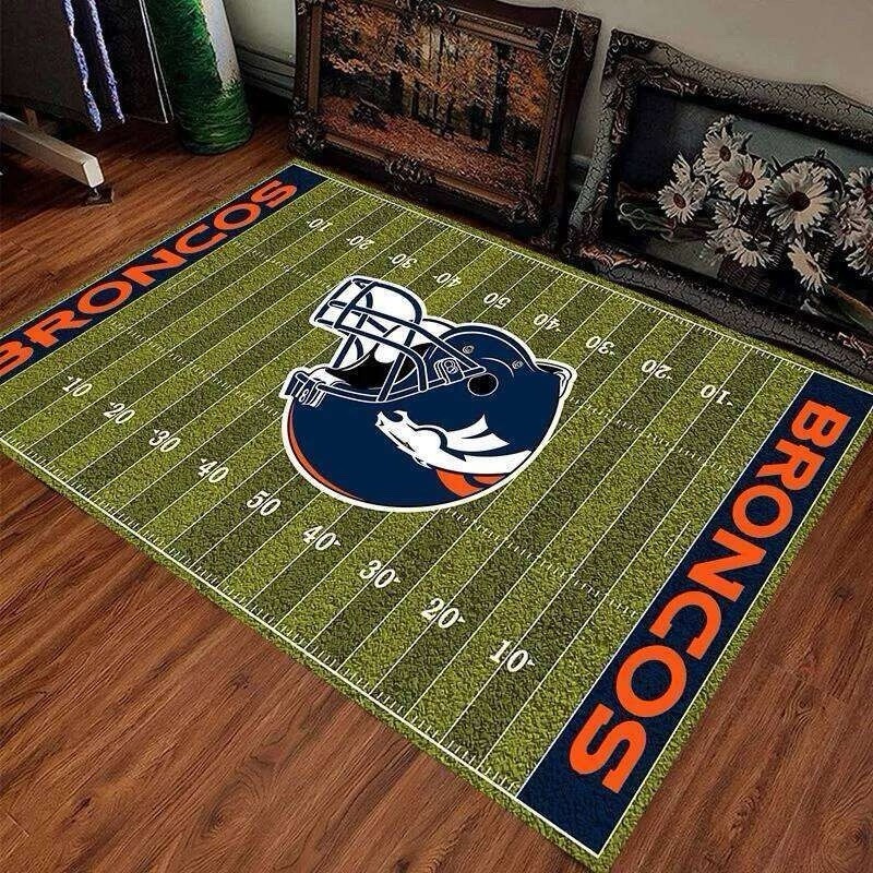 Denver Broncos Football Field Runner Mat Carpet - 63