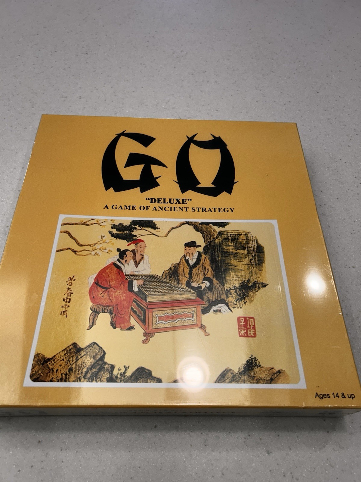 Vintage Go Deluxe Game of Strategy John N. Hansen Co Sealed Wooden Board