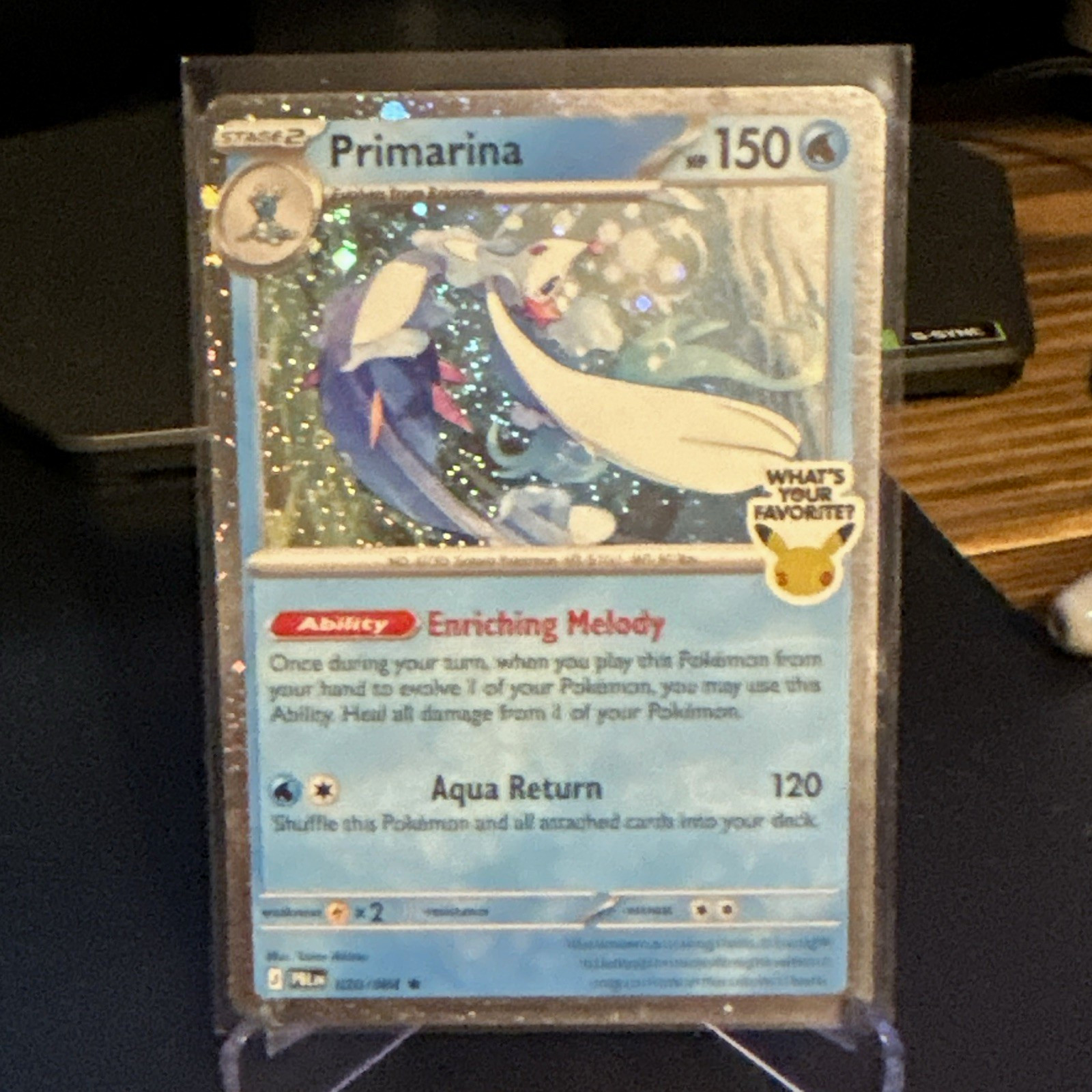 Pokemon TCG Primarina 126/160 Holo Promo Card English 150 HP 2017