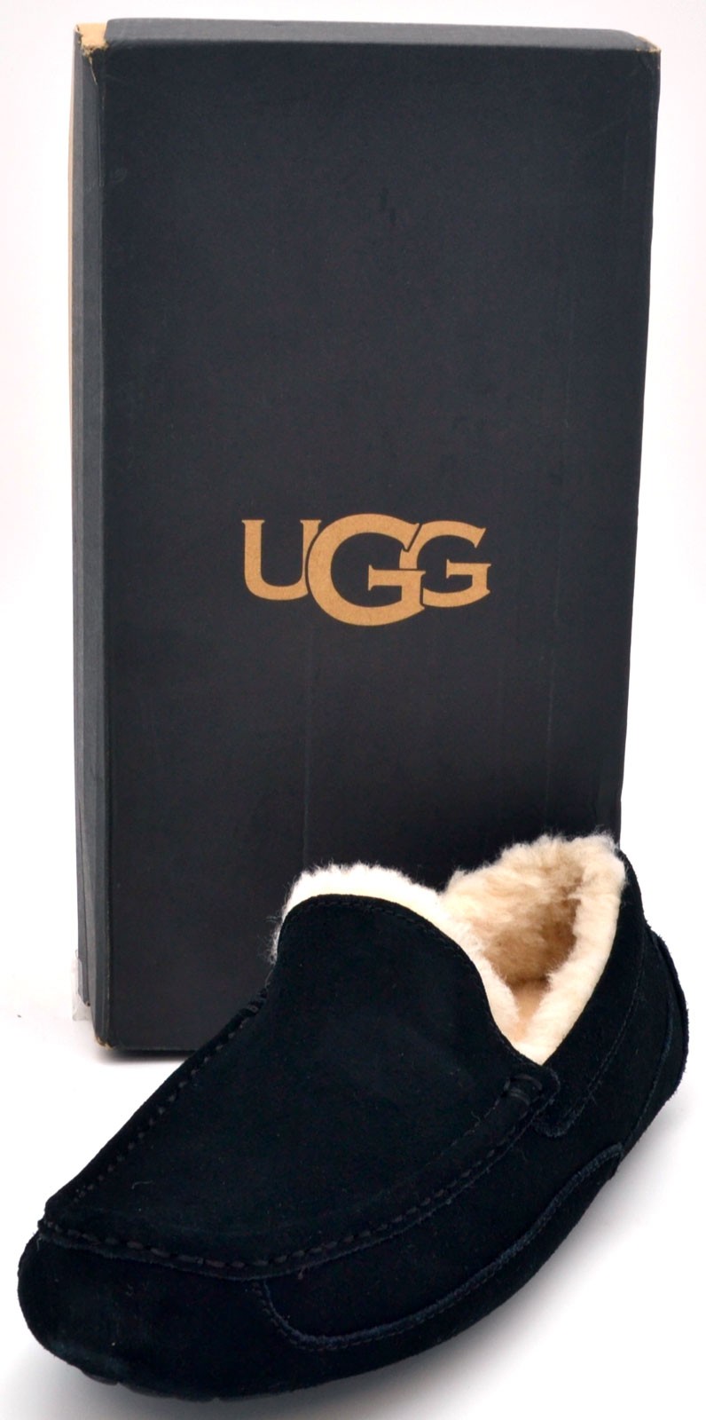 UGG Mens Ascot Slipper | Black | 1101110-BLK | Authentic New