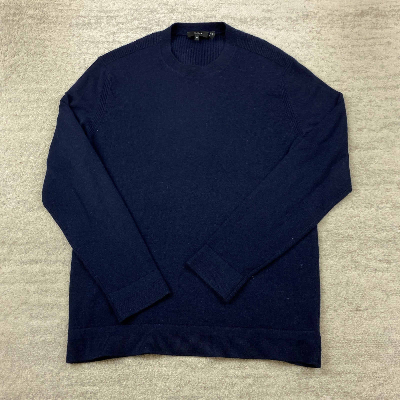 Theory Donners Cashmere Sweater Medium Blue Outdoors Hiker Trekker Trail Men 90s