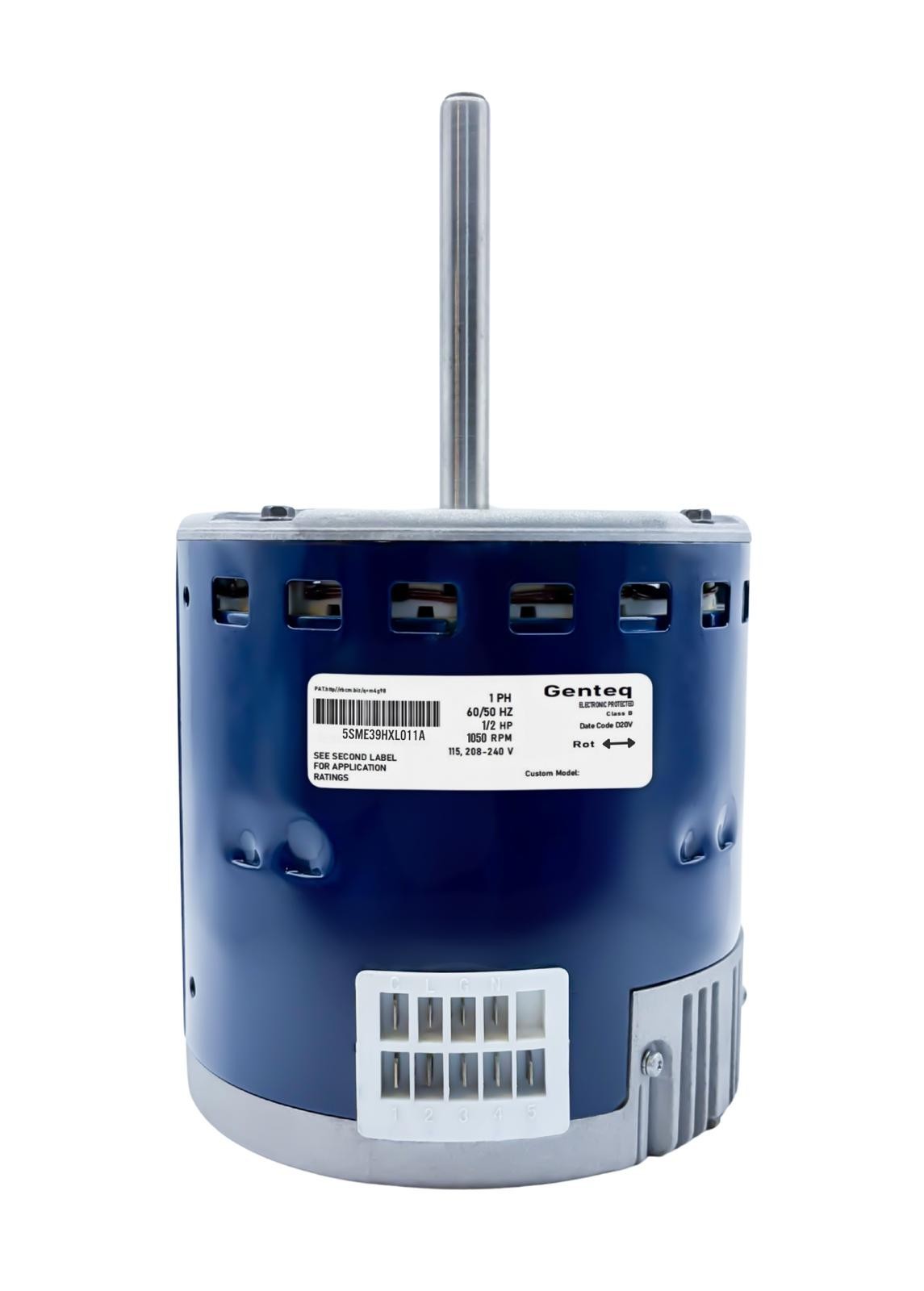 Genteq Blower Motor X13 5SME39HXL011A 1/2HP CCW Genteq Blower Motor X13 5SME39HXL011A 1/2HP CCW