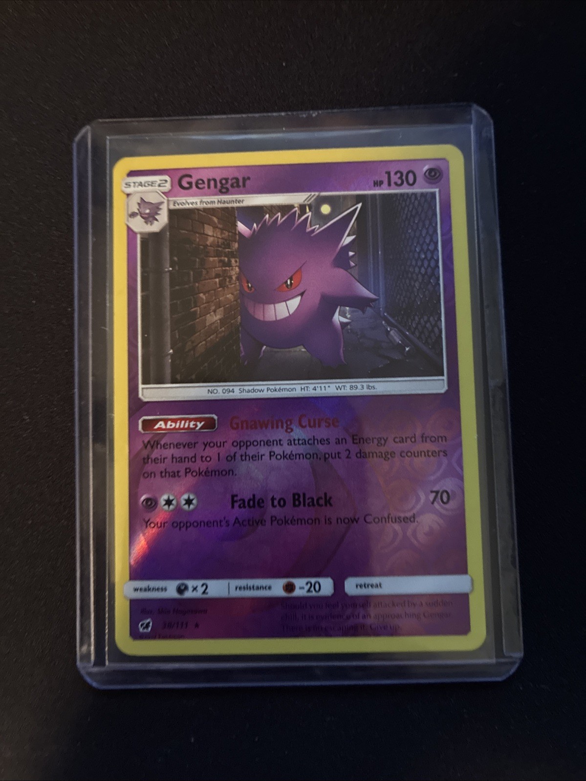Gengar 38/111 Sm-Crimson Invasion Reverse Holo