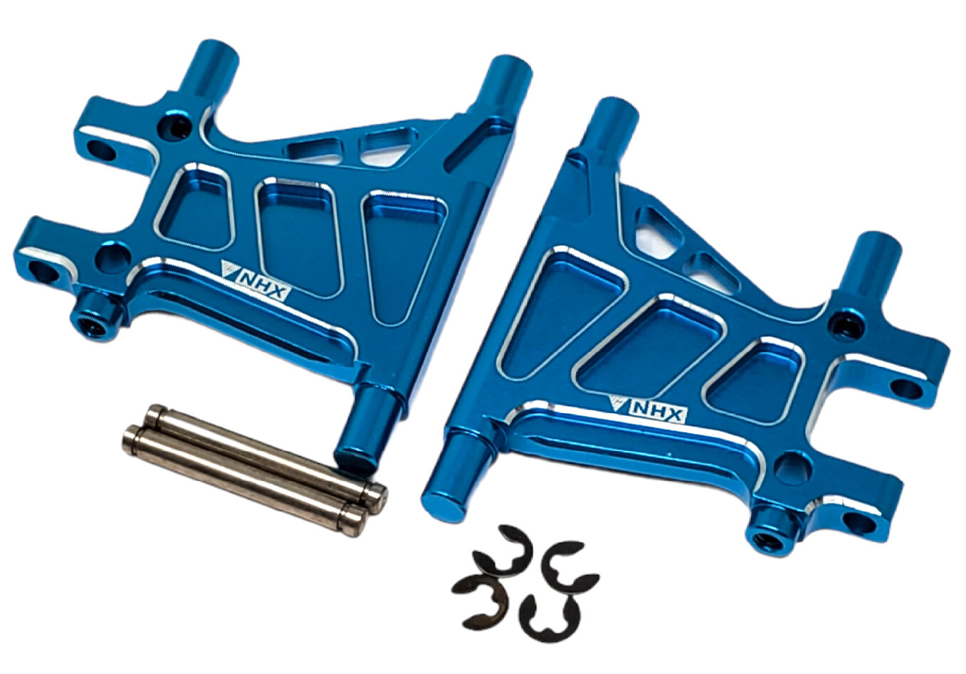 NHX RC Aluminum Rear Lower Arm Set Blue: Tamiya TT02