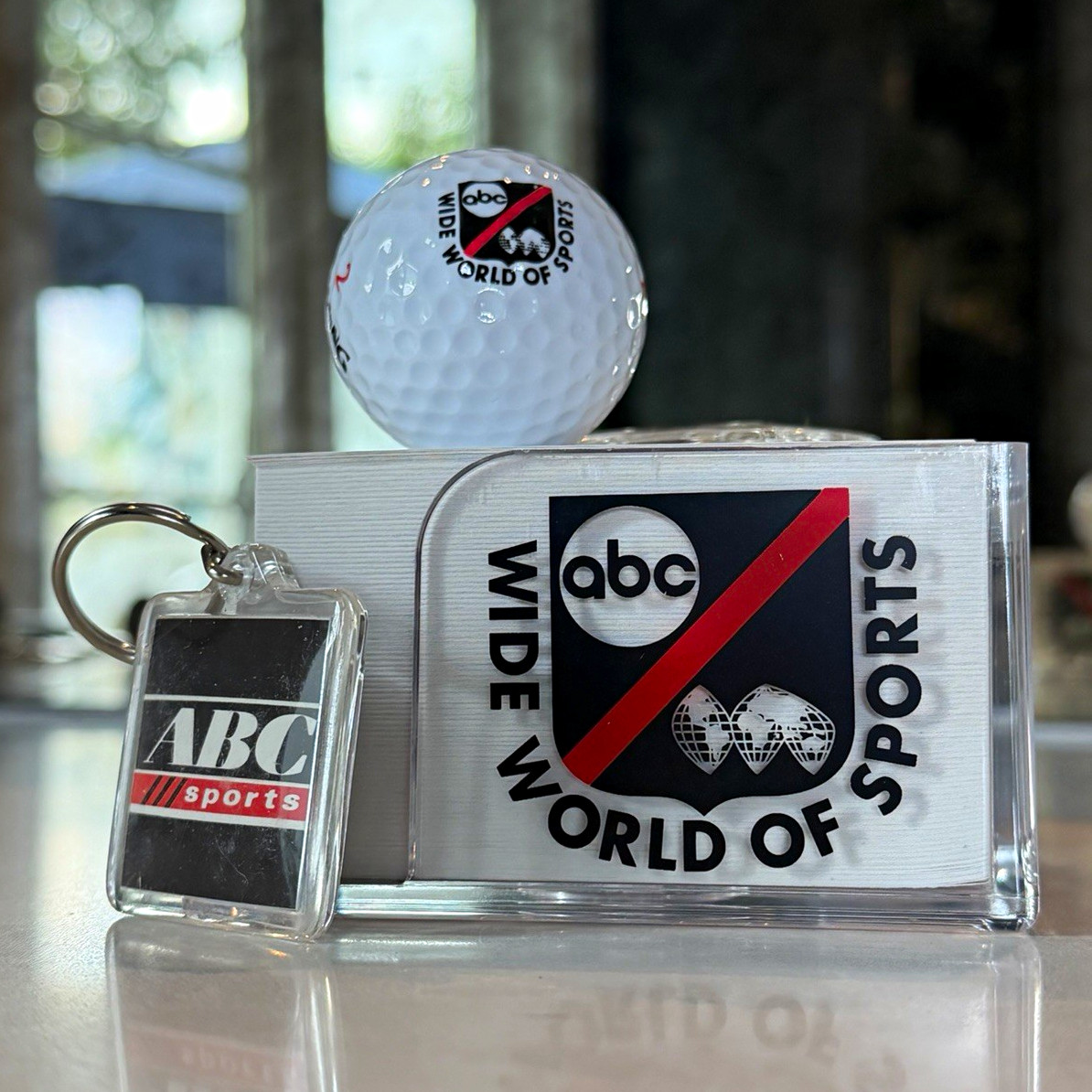 Vintage ABC Wide World of Sports Employee Lot Spalding Golf Balls Keychains
