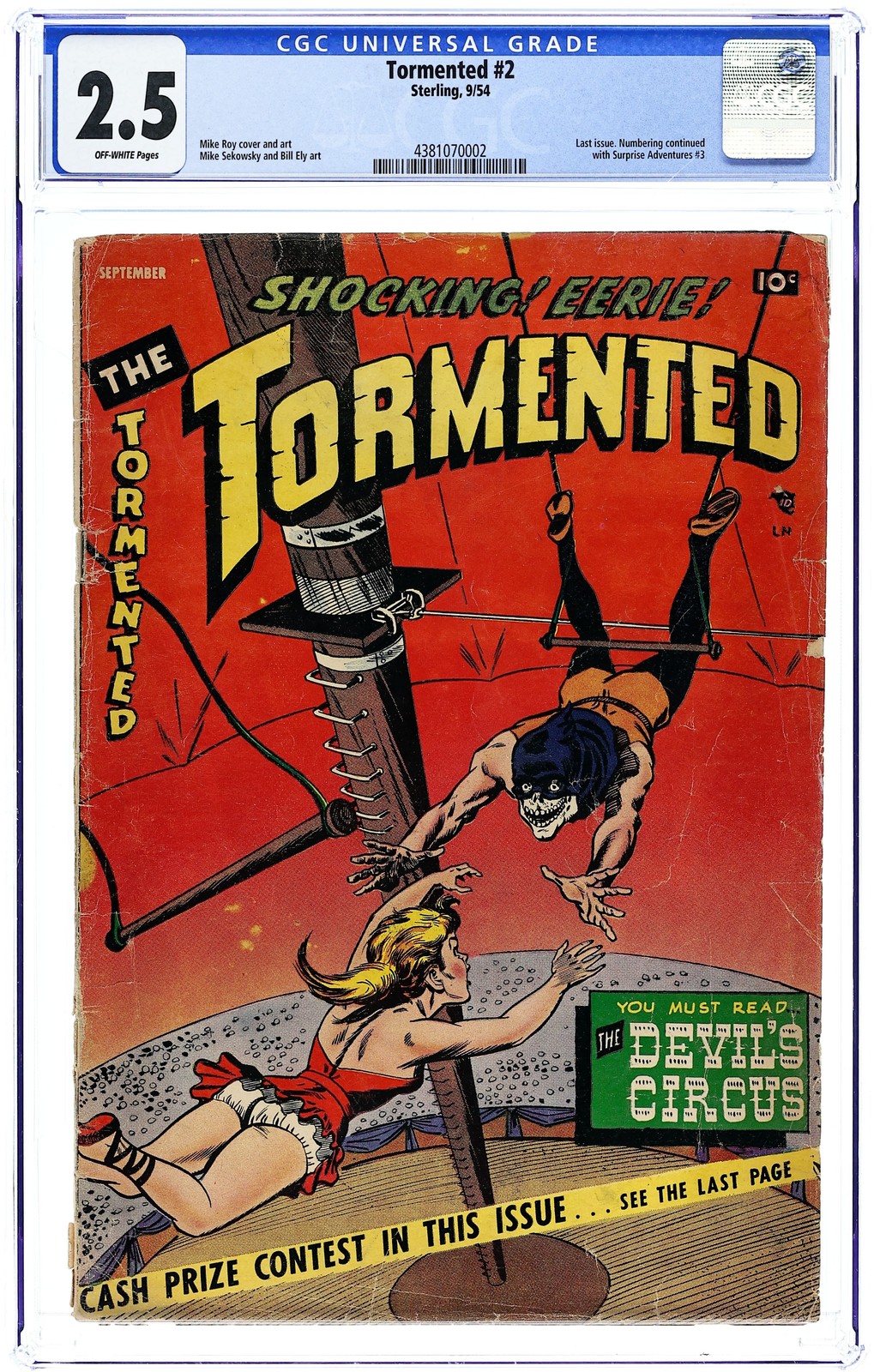 Tormented, The #2 CGC 2.5 1954 4381070002