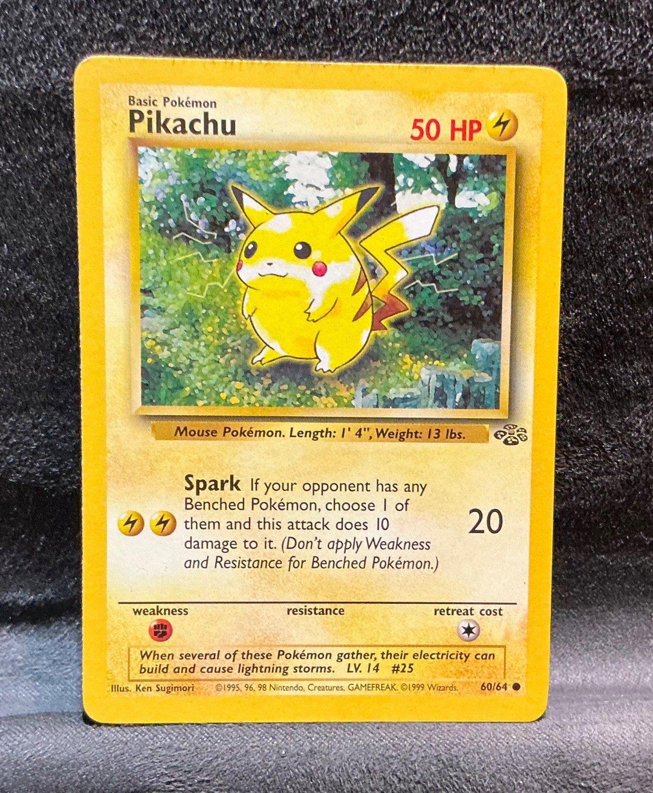 Pikachu 60/64 Jungle Regular NM Vintage 1999 Wizards PIKACHU Pikachu 60/64 Jungle Regular NM Vintage 1999 Wizards PIKACHU