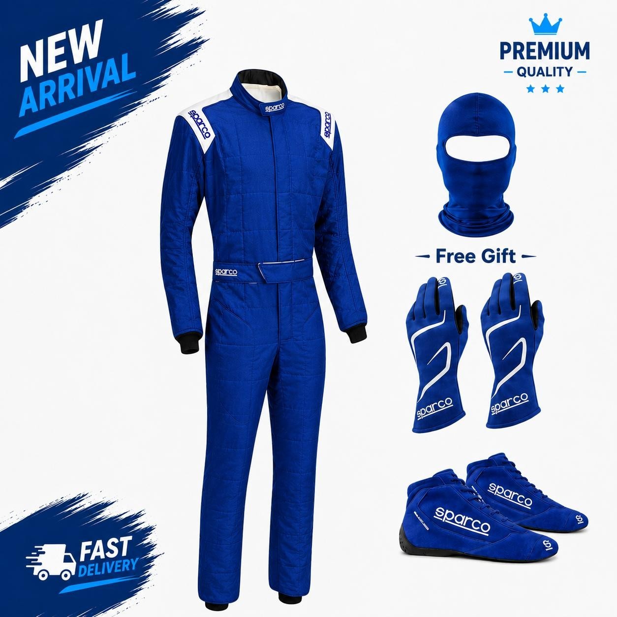 Sparco 2025 Kart Racing Suit  Level 2 + Shoes & Gloves | Free Balaclava | Elite