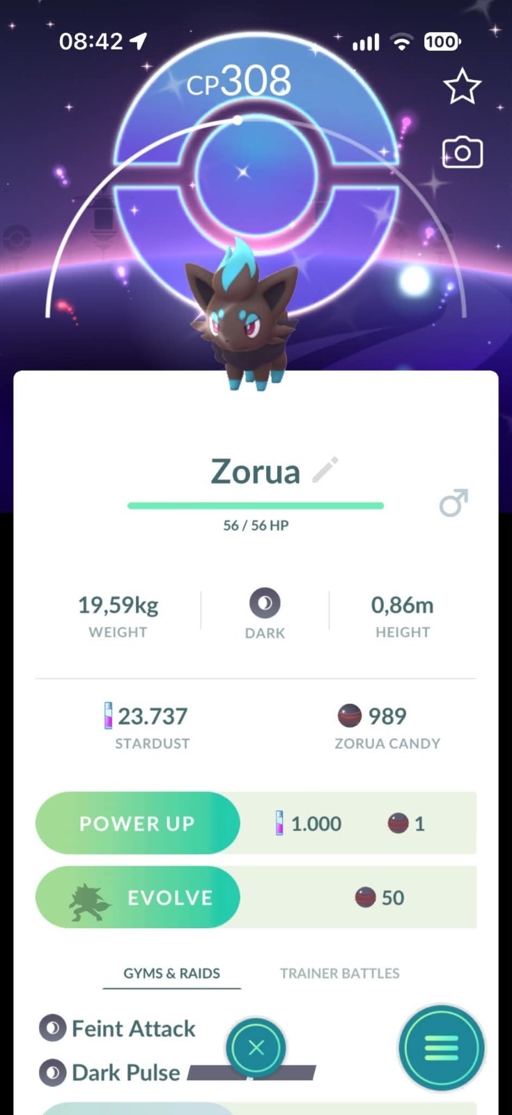 Pokémon Go✨ Shiny Zorua Special Background✨ - Only Mini PTC - Read Description
