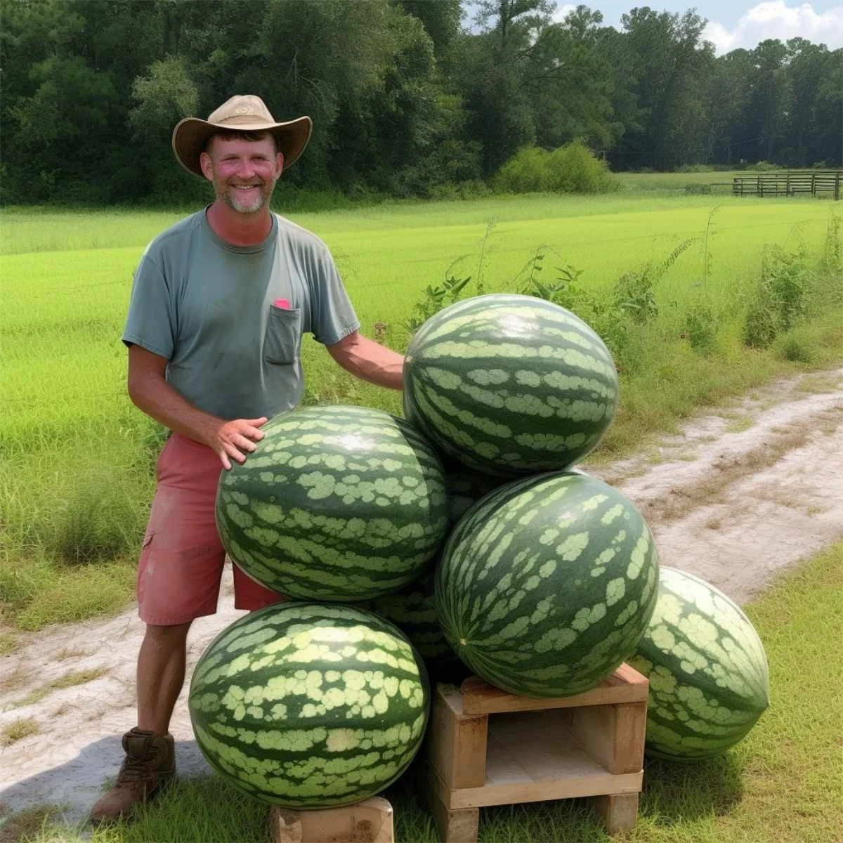 🍉20 FLORIDA GIANT WATERMELON SEEDS | HEIRLOOM NON-GMO | HUGE | 