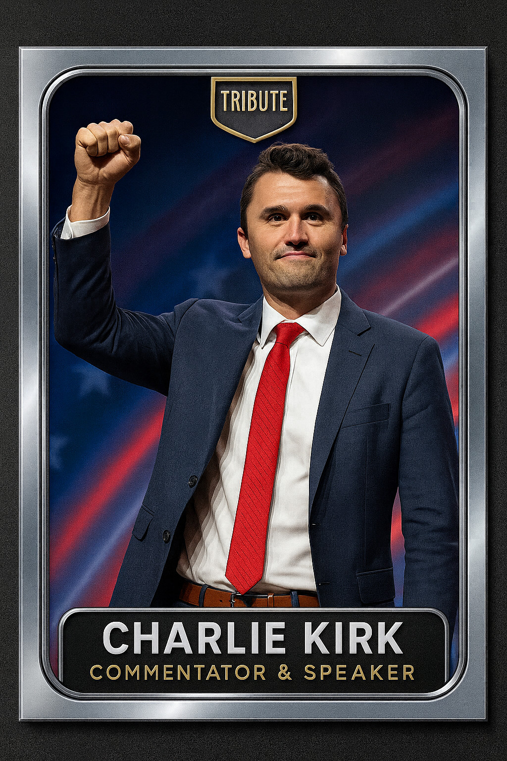 Charlie Kirk Tribute Holo Custom Card Charlie Kirk Tribute Holo Custom Card