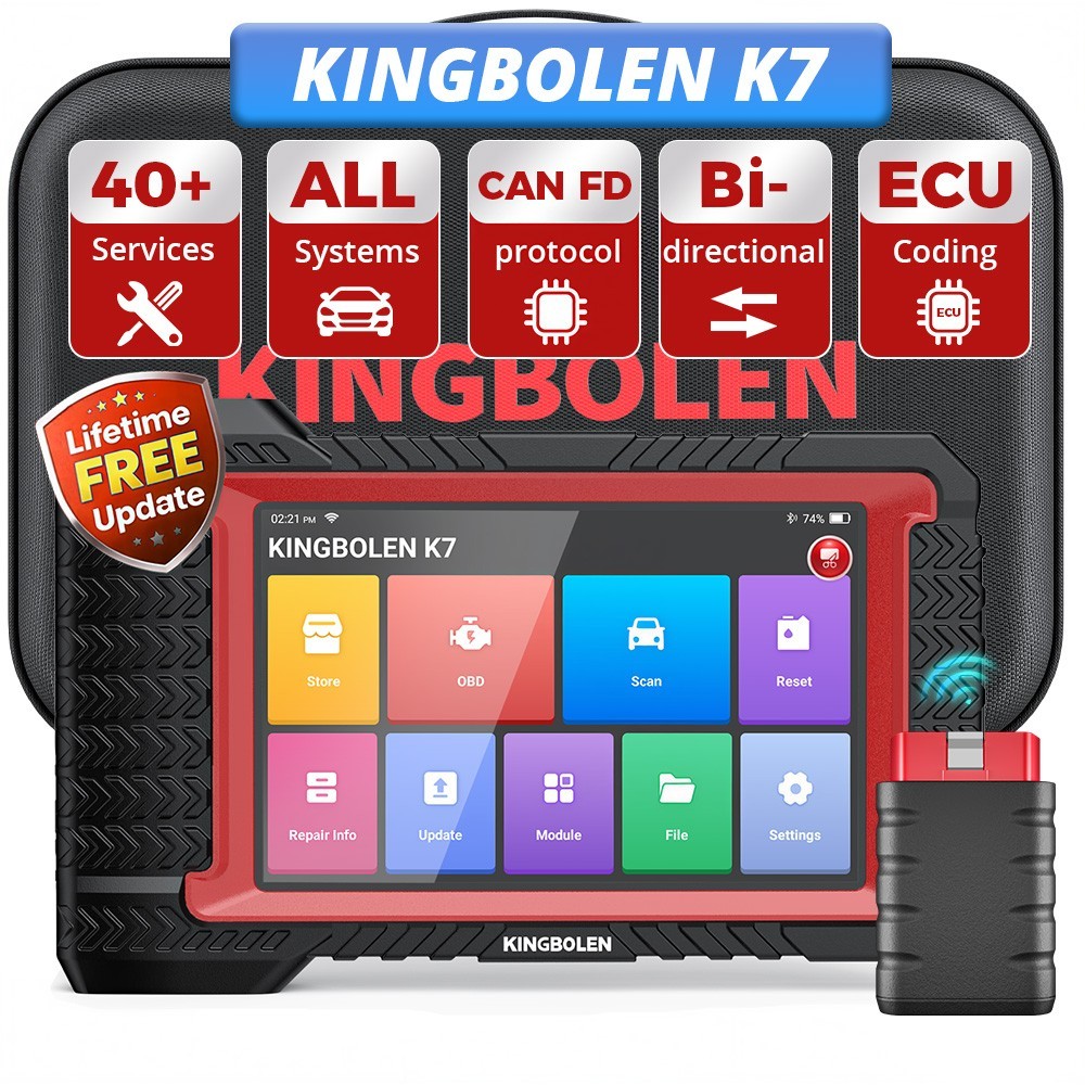 2026 Kingbolen K7 Car OBD2 Diagnostic Scan Tool Auto OE-Level Scanner ECU Coding