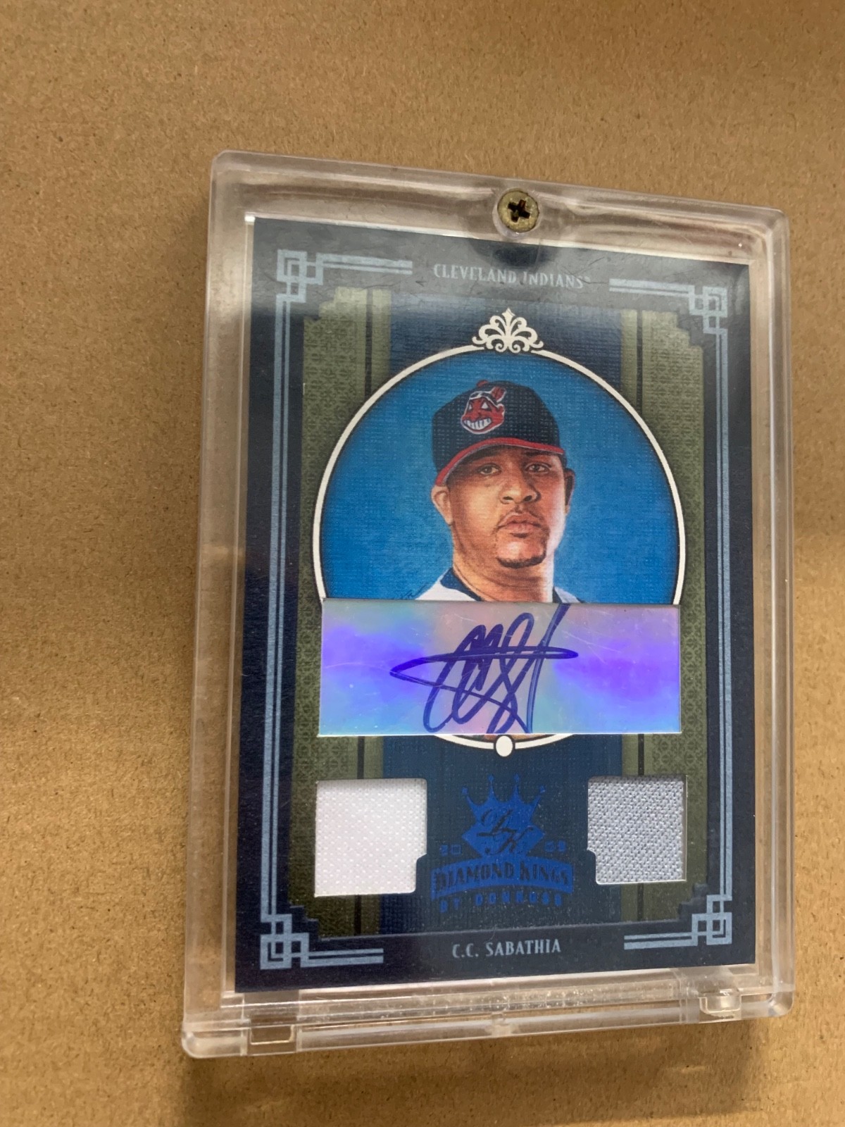2005 Donruss Diamond Kings - C.C. Sabathia #76 Bronze Materials Signatures /100