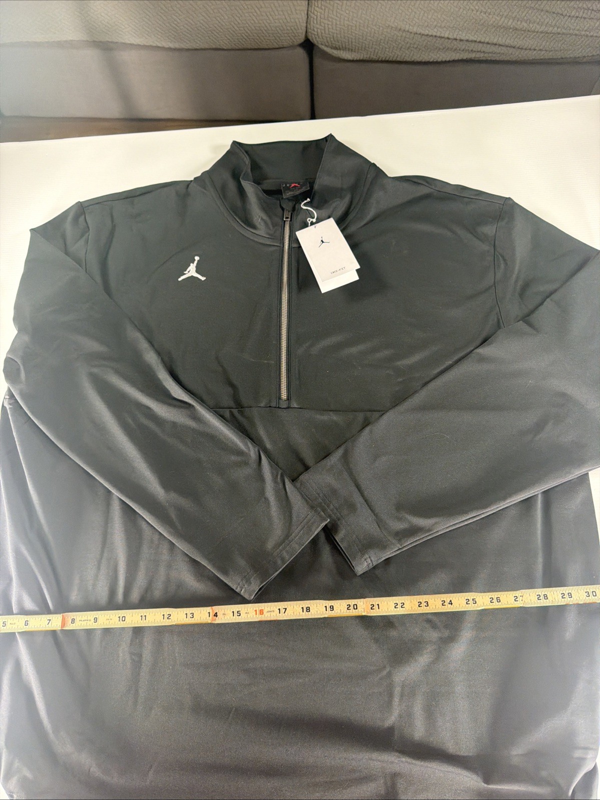 NWT Nike Air Jordan Half-Zip Long Sleeve Men\'s Size 3XL Black Top Shirt