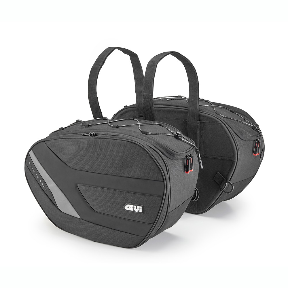 Givi EASY11 Expandable Saddle Bags 18 -25 Ltrs Black Sport Touring urban city