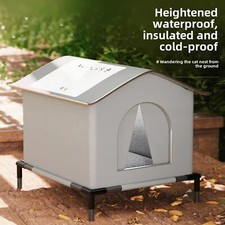 Large Heated Cat House for Outside Winter Insulated Cat Shelter Weatherproof picture
