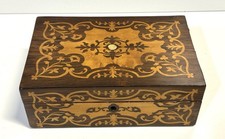 Antique Inlaid Marquetry Wood Box picture