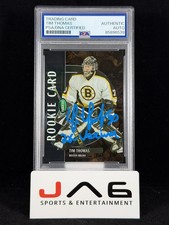 Tim Thomas RC Auto Inscribed 2002-03 Parkhurst Bronze #244 /100 PSA Bruins picture