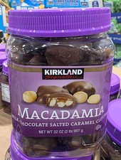 Kirkland Signature Macadamia Milk Chocolate Salted Caramel Clusters 32 oz Jar picture