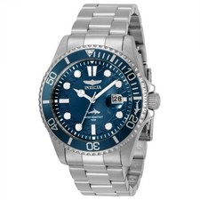 NEW - Invicta Mens Pro Diver Quartz Watch Silver Band/Blue Dial 30019  - NEW picture