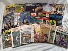 19 Vtg Astounding SCIENCE FICTION & PULP Books 1950's - Galaxy - Fate - 1950s picture