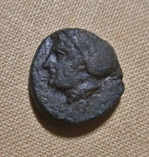 Unpublished TROAS, Larissa(?) Female Head / Amphora  4th Cent BC.  Æ 10 picture