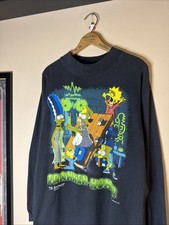 RARE Vintage The Simpsons Treehouse of Horror Frankenhomer L/S Shirt Size L 1997 picture