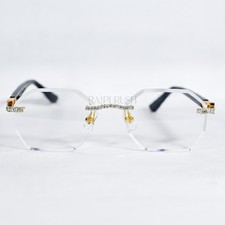 Iced Out Moissanite Rimless Sunglasses Men VVS Diamond Hip Hop Designer Glasses picture