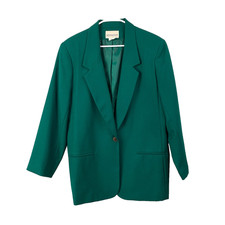 Vintage Donnkenny Classics Green Suit Jacket Blazer Womens Chest 44