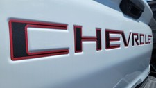 Tailgate raised matte letters compatible with CHEVROLET COLORADO 23 24 red outli picture