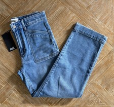 NWT $259 PAIGE Quincy Ankle Jeans, Redondo Medium Blue Wash, Size 27 picture