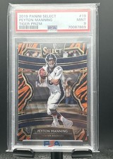 2019 Panini Select - Concourse Peyton Manning #19 Tiger Stripe Prizm PSA 9 picture