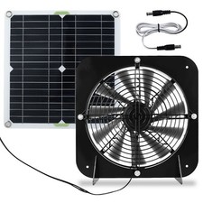 100W Solar Exhaust Fan 13.5inch Solar Ventilation Fan Solar Panel Powered Fan US picture
