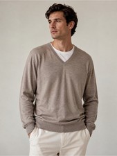 Kuna 100% Royal Alpaca Men’s V-Neck Sweater Size 1 S/M Made in Peru picture