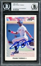 Frank Thomas Autographed Signed 1990 Leaf RC 300 Chicago White Sox Beckett picture