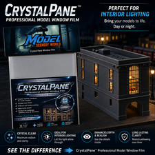 O Scale 1:48 Crystal Pane Realistic Clear Window Film | Model Scenery World picture