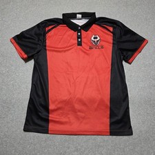 Birmingham Bulls Shirt Polo Mens Large Red Black Hockey SHPL Performance Golf picture