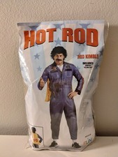 Hot Rod Rod Kimble Costume Jumpsuit and Yellow Cape Mens Size Medium EUC picture