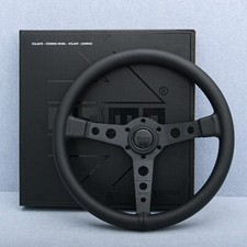 USA stock MOMO Prototipo P5 Black Edition 350mm Steering Wheel Genuine Leather picture