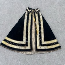 Victorian Velvet Cape Highly Distressed Handmade With Sequins And Lace picture