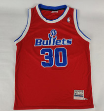 Mitchell & Ness Washington Bullets Bernard King #30 Print Jersey Medium Used picture