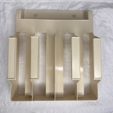 Rubbermaid Vintage Wall Mount Organizer Kitchen Wrap Rack TAN 4 Slots 2321 picture