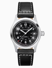 Hamilton Khaki Field Automatic Black Dial Leather Strap Men's Watch H70455733 picture