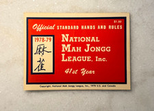 Vintage 1978-79 National Mah Jongg League Card NMJL Official Hands & Rules 41st picture